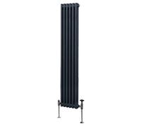 MonsterShop Traditional 2-Column Radiator - 1800 x 292 mm - Anthracite Grey