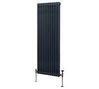Traditional 2 Column Radiator - 1800 x 562mm - Anthracite Grey Grey