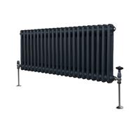 Monstershop Traditional 2 Column Radiator - 300 x 1012mm - Anthracite Grey