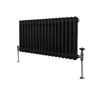 Monstershop Traditional 2 Column Radiator - 300 X 832Mm - Black