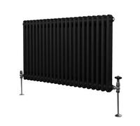MonsterShop Traditional 2 Column Radiator - 600 X 1012 mm - Black