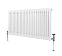 MonsterShop Traditional 2 Column Radiator - 600 X 1192 mm - White