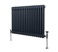 MonsterShop Traditional 2 Column Radiator - 600 X 832 mm - Anthracite