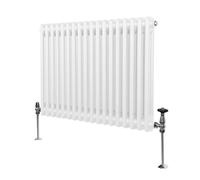 Monster Shop Traditional 2 Column Radiator 600 X 832Mm White, White