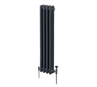 Monstershop Traditional 3 Column Radiator - 1500 x 202mm - Anthracite Grey