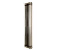 Monstershop Traditional 3 Column Radiator - 1500 X 290Mm - Raw Metal In Silver Silver