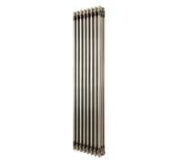 Monstershop Traditional 3 Column Radiator - 1500 X 380Mm - Raw Metal In Silver Silver
