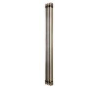 Monstershop Traditional 3 Column Radiator - 1800 X 200Mm - Raw Metal In Silver Silver