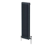 Monster Shop Traditional 3 Column Radiator 1800 X 292Mm Anthracite Grey, Grey