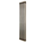 Monstershop Traditional 3 Column Radiator - 1800 X 380Mm - Raw Metal In Silver Silver