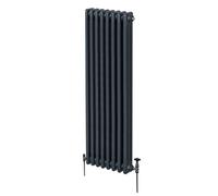 Monstershop Traditional 3 Column Radiator - 1800 x 382mm - Anthracite Grey