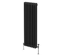Monster Shop Traditional 3 Column Radiator 1800 X 382Mm Black, Black