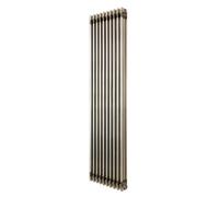 Monstershop Traditional 3 Column Radiator - 1800 X 470Mm - Raw Metal In Silver Silver