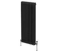 MonsterShop Traditional 3 Column Radiator - 1800 X 472 mm - Black