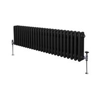 Monstershop Traditional 3 Column Radiator - 300 x 1192mm - Black Monstershop Black
