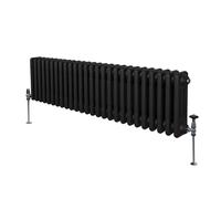Traditional 3 Column Radiator - 300 x 1192 mm - Black
