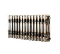 Monstershop Traditional 3 Column Radiator - 300 X 650Mm - Raw Metal In Silver Silver