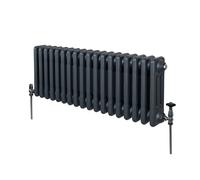 Monster Shop Traditional 3 Column Radiator - 300 X 832Mm - Anthracite Grey, Grey