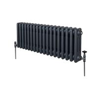 Monstershop Traditional 3 Column Radiator - 300 x 832mm - Anthracite Grey