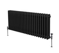 Monster Shop Traditional 3 Column Radiator 600 X 1192Mm Black, Black
