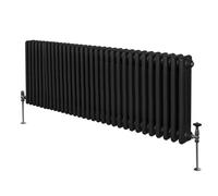 Monster Shop Traditional 3 Column Radiator 600 X 1462Mm Black, Black
