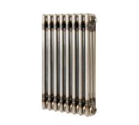 Monstershop Traditional 3 Column Radiator - 600 x 425mm - Raw Metal in Silver Monstershop Silver