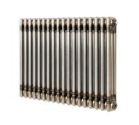 Monstershop Traditional 3 Column Radiator - 600 x 830mm - Raw Metal