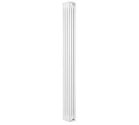 MonsterShop Traditional 4 Column Radiator 1800mm X 200mm Modern Central Heating Heater Gloss White