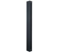 MonsterShop Traditional 4 Column Radiator 1800mm X 200mm Modern Central Heating Heater Matt Anthracite Grey