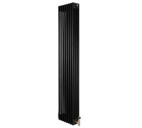 MonsterShop Traditional 4 Column Radiator 1800mm X 380mm & Trv Brass Valves Central Heating