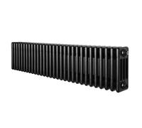 MonsterShop Traditional 4 Column Radiator 300mm X 1370mm Modern Central Heating Heater Matt Black