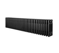 MonsterShop Traditional 4 Column Radiator 300mm X 1505mm Modern Central Heating Heater Matt Black