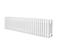 MonsterShop Traditional 4 Column Radiator 300mm X 1370mm Modern Central Heating Heater Gloss White