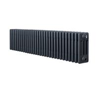 MonsterShop Traditional 4 Column Radiator 300mm X 1370mm Modern Central Heating Heater Matt Anthracite Grey