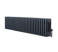 MonsterShop Traditional 4 Column Radiator 300mm X 1370mm & Trv Chrome Valves Central Heating