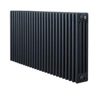 MonsterShop Traditional 4 Column Radiator 600mm X 1190mm Modern Central Heating Heater Matt Anthracite Grey