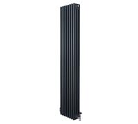 Monstershop Traditional 4 Column Radiator & Valves - 1800 x 380mm - Anthracite Grey