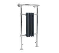 MonsterShop Traditional Heated Towel Rail Radiator 950mm X 480mm Anthracite Grey