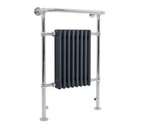 MonsterShop Traditional Heated Towel Rail Radiator 950mm X 660mm Anthracite Grey