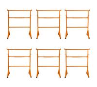 MonsterShop Trestle Stand X 6 Heavy Duty Steel Builders Sawhorse Worktable Adjustable Height