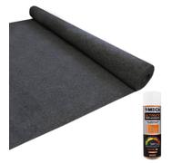 Camper Van Lining Carpet Anthracite 4 Way Super Stretch 2m Wide 5.5m Long 11m2 with 5 Cans of Glue Coverage Car Motorhome Vehicle Interior Campervan Conversion Kit Polypropylene Fits any Make or Model