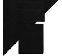 Camper Van Lining & 2 x Storage Pouches Black Carpet 4 Way Stretch 2m Wide 11m2 Coverage Car Motorhome Vehicle Interior Campervan Conversion 2 Size Tool Paperwork Document Pocket Organiser Holder