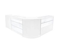 Monstershop Vega Led Shop Counter Set K1200, C1200, Tb60 & Cm60 - White White