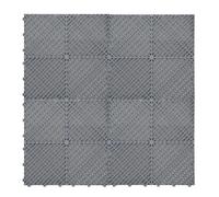 Monster Shop Monstershop Vented Garage Floor Tiles x 120 With Edges - Grey, Grey