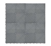 Monstershop Vented Garage Floor Tiles x 225 With Edges - Grey