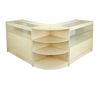 Retail Counters Shop Storage Maple Shelves Display Cabinet Showcase Glass Virgo