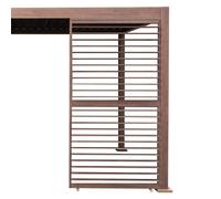 Monstershop Wood Effect Aluminium Pergola Shutter Panel - 123Cm Wide In Brown
