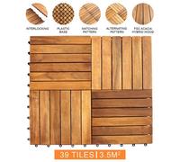 Monstershop Wooden Decking Tiles