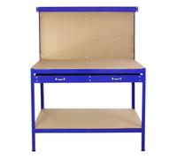 Monster Racking Workbench With Pegboard And Drawer In Blue, Blue