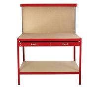 Monstershop Workbench With Pegboard And Drawer In Red Red